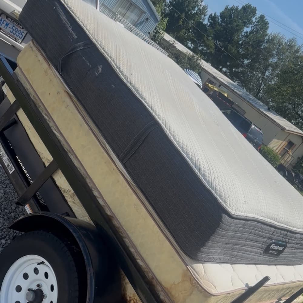 Mattress and box spring, out in one trip