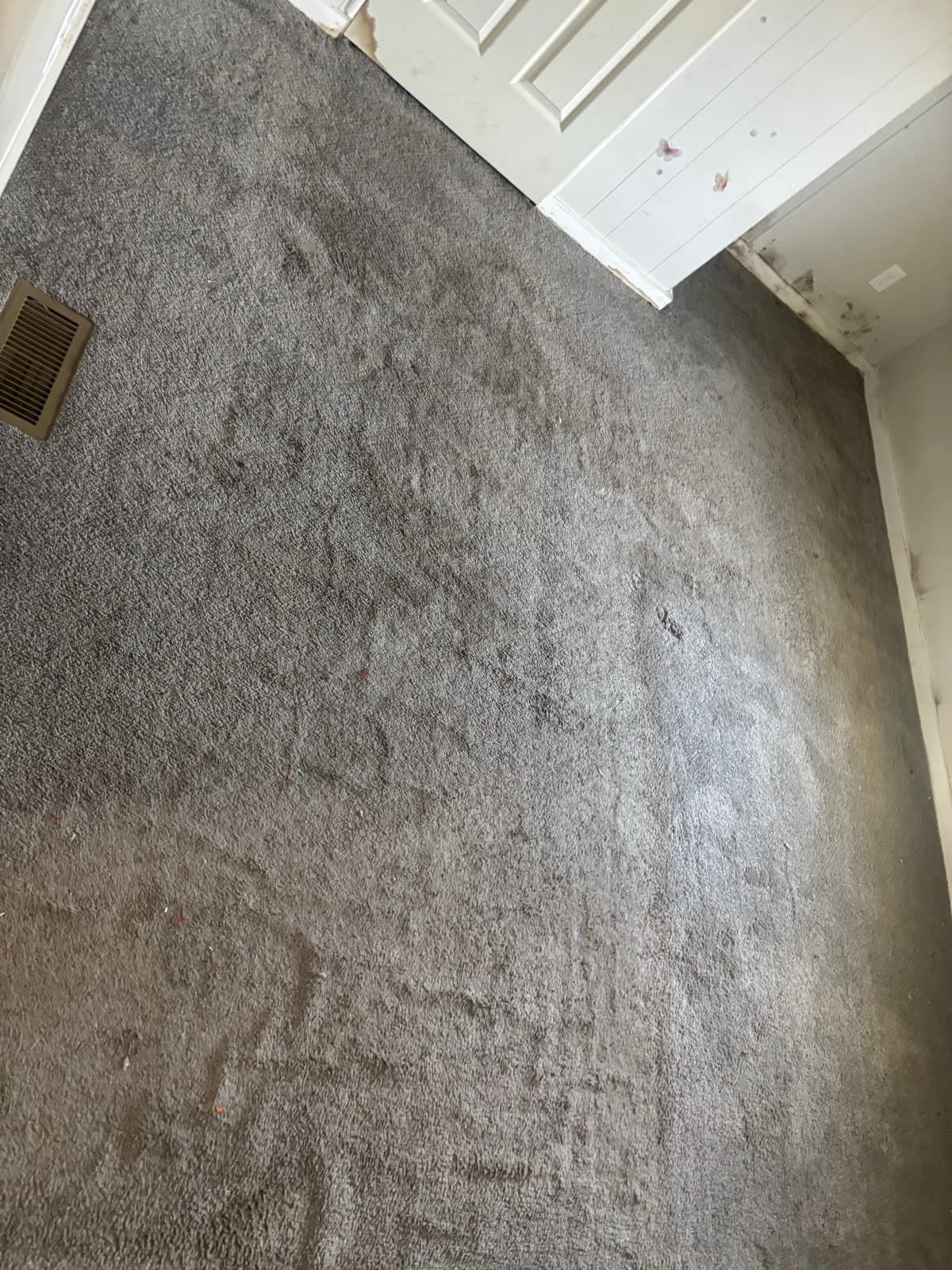 Same room after, bed gone