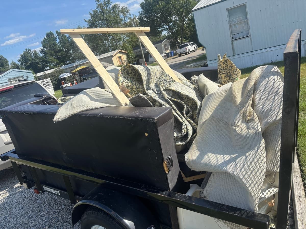All of it on the trailer and gone